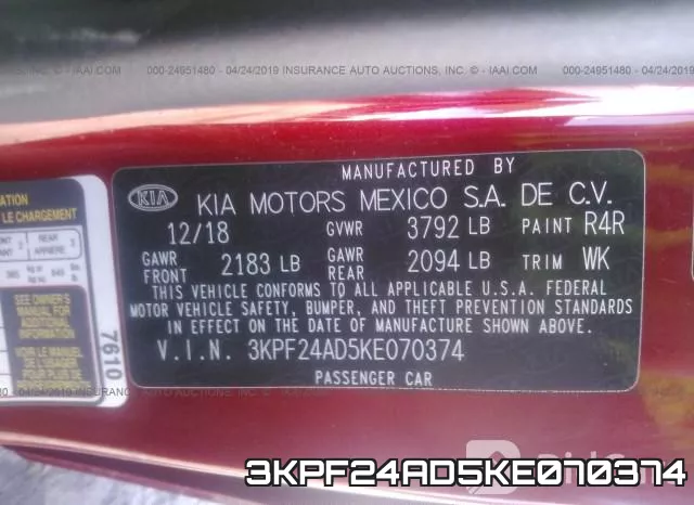 3KPF24AD5KE070374 фото 10