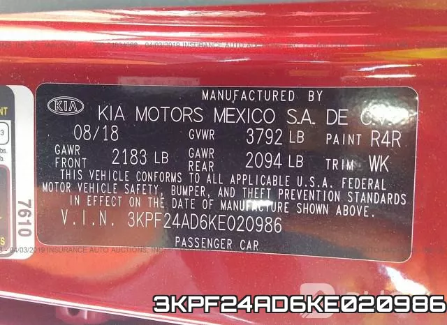 3KPF24AD6KE020986 фото 10