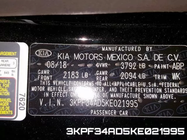 3KPF34AD5KE021995 фото 2