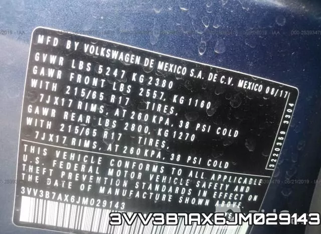 3VV3B7AX6JM029143 фото 9