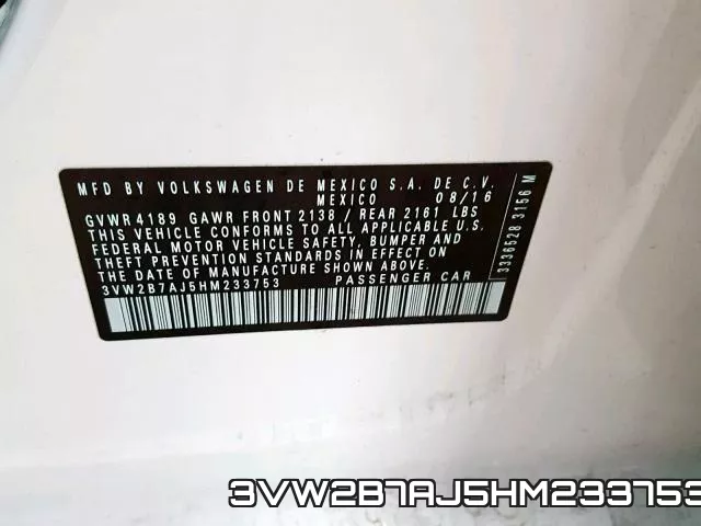 3VW2B7AJ5HM233753 фото 2
