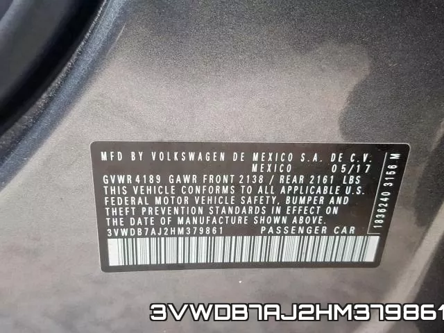 3VWDB7AJ2HM379861 фото 2