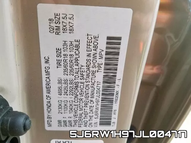 5J6RW1H97JL004717 фото 2