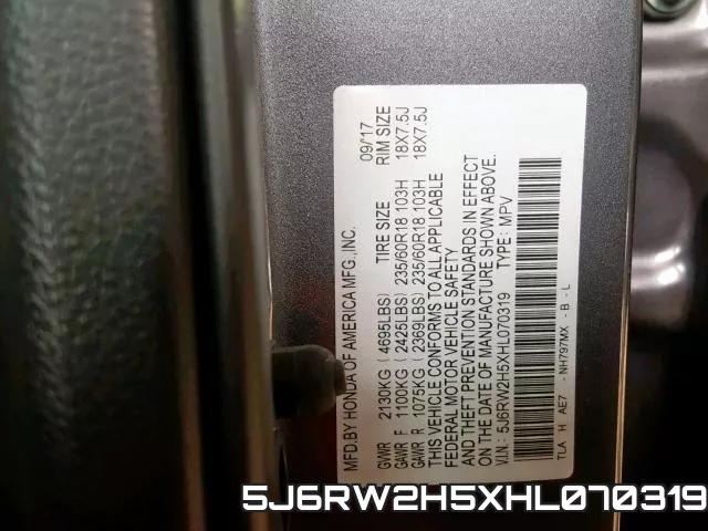 5J6RW2H5XHL070319 фото 2