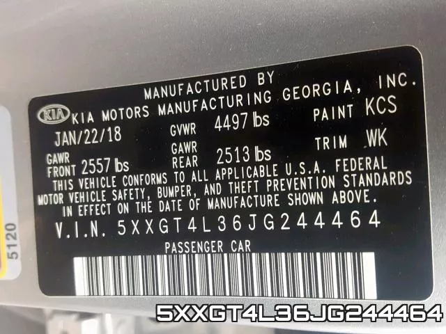 5XXGT4L36JG244464 фото 2