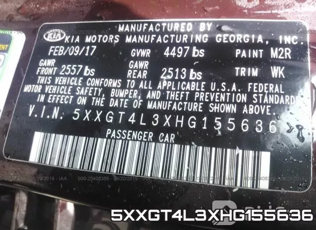 5XXGT4L3XHG155636 фото 10