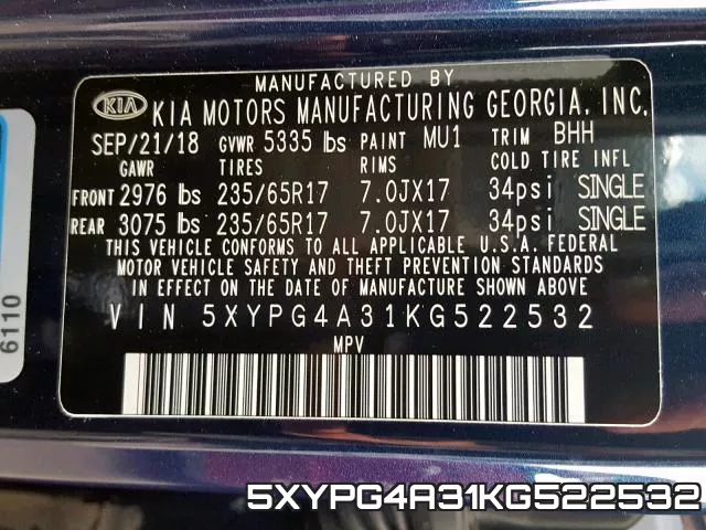 5XYPG4A31KG522532 фото 2