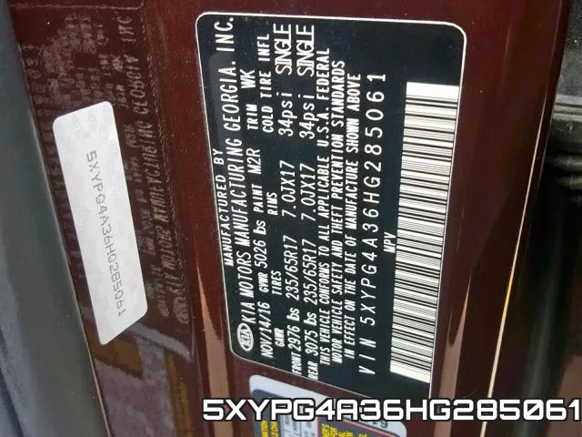 5XYPG4A36HG285061 фото 2