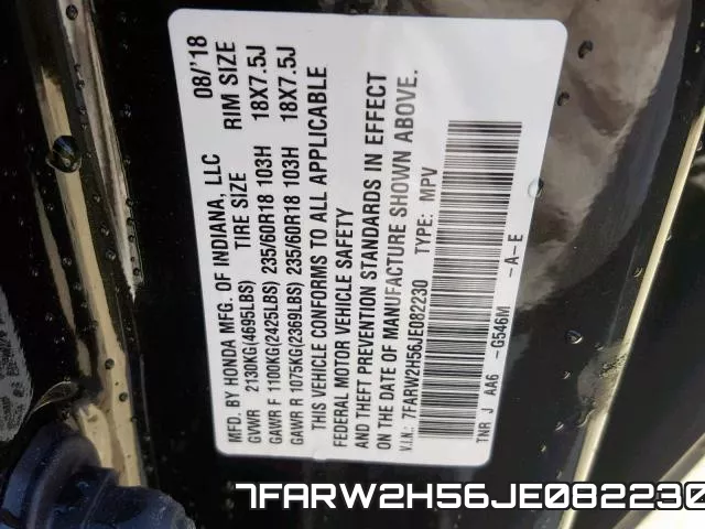 7FARW2H56JE082230 фото 2