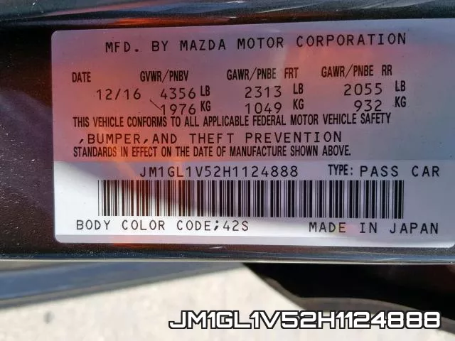 JM1GL1V52H1124888 фото 2