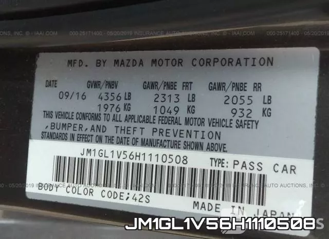 JM1GL1V56H1110508 фото 10