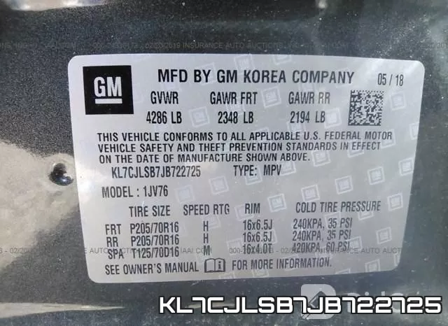KL7CJLSB7JB722725 фото 10