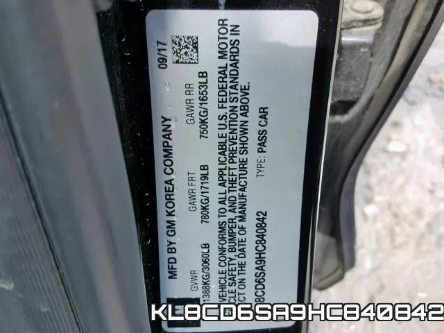 KL8CD6SA9HC840842 фото 2