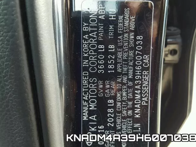 KNADM4A39H6007038 фото 2