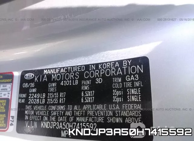 KNDJP3A50H7415592 фото 10