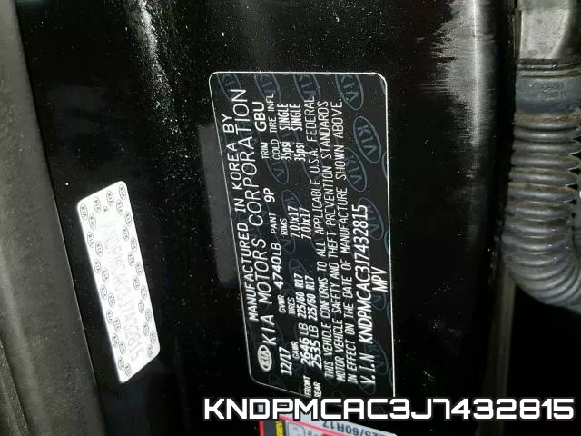 KNDPMCAC3J7432815 фото 2
