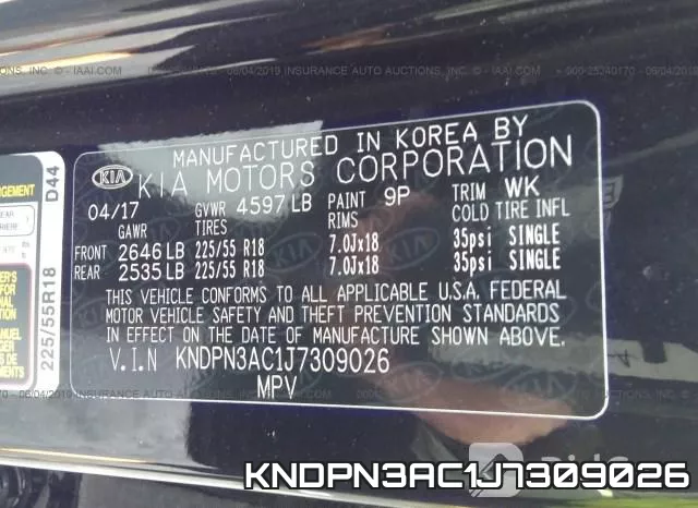 KNDPN3AC1J7309026 фото 10