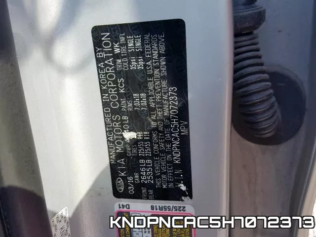 KNDPNCAC5H7072373 фото 2