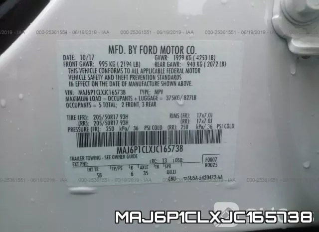 MAJ6P1CLXJC165738 фото 10