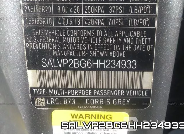 SALVP2BG6HH234933 фото 10
