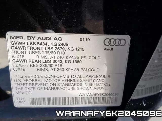 WA1ANAFY6K2045096 фото 2