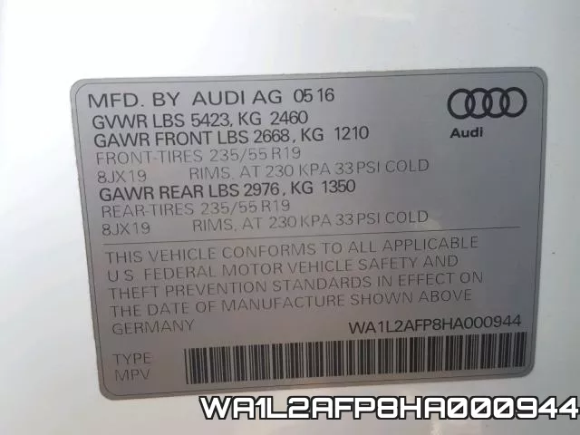 WA1L2AFP8HA000944 фото 2