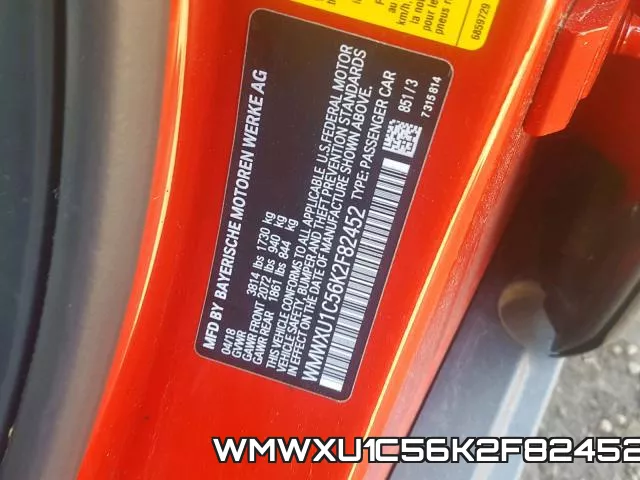 WMWXU1C56K2F82452 фото 2