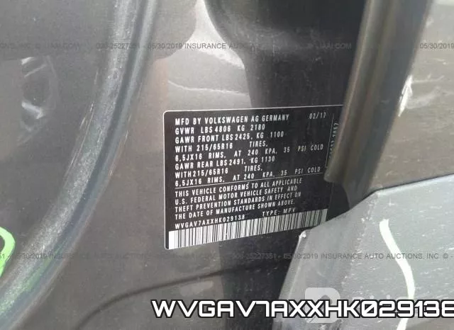 WVGAV7AXXHK029138 фото 10
