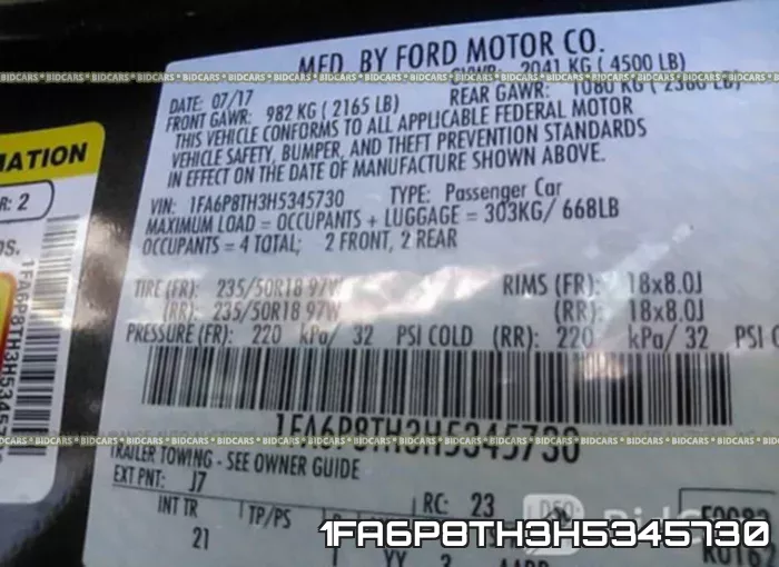 1FA6P8TH3H5345730 фото 8