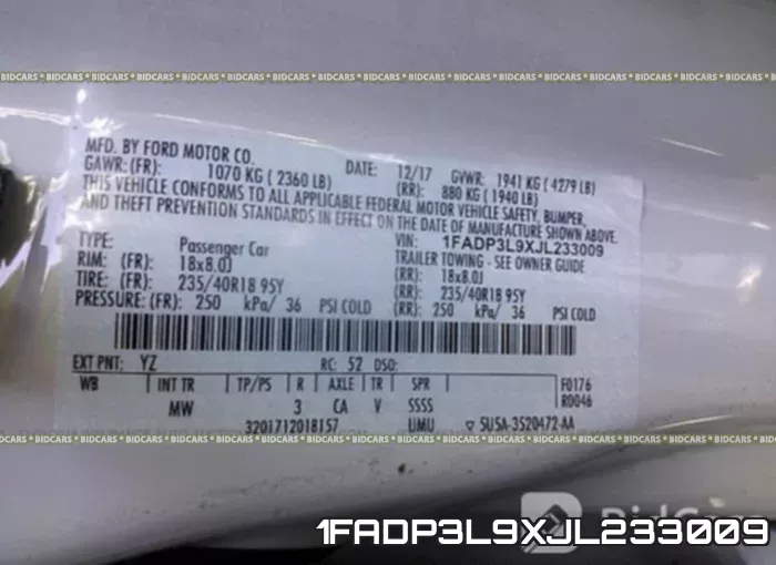 1FADP3L9XJL233009 фото 10