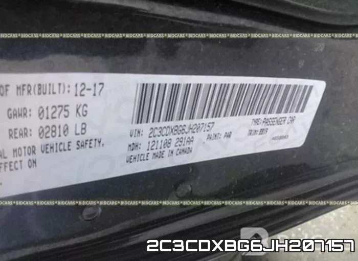 2C3CDXBG6JH207157 фото 10