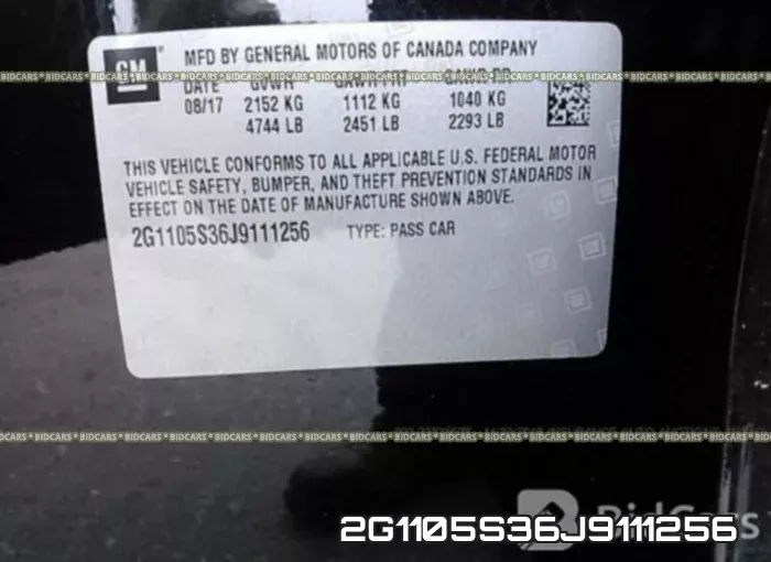 2G1105S36J9111256 фото 10
