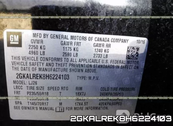 2GKALREK8H6224103 фото 10