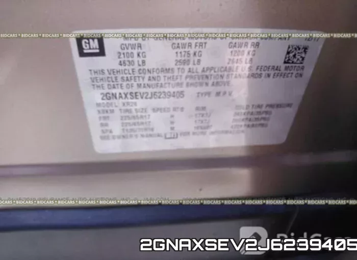2GNAXSEV2J6239405 фото 10