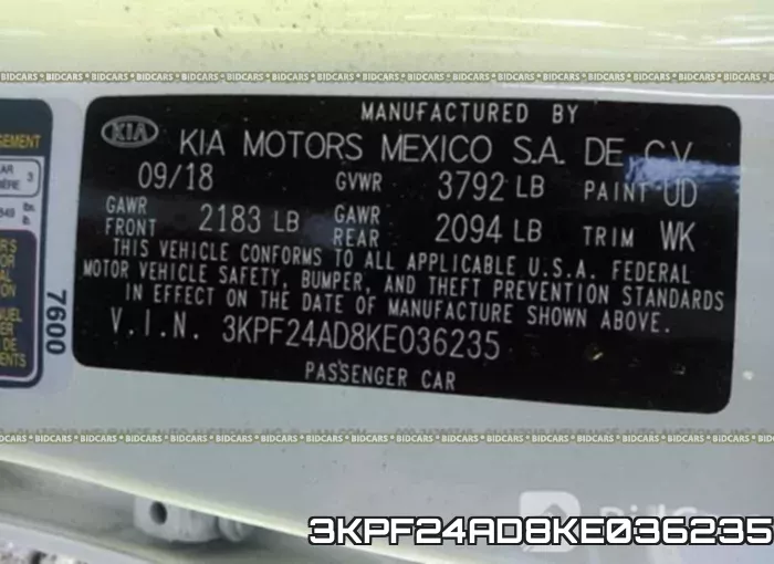 3KPF24AD8KE036235 фото 10