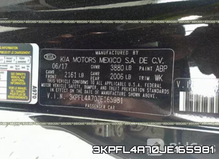 3KPFL4A70JE165981 фото 9