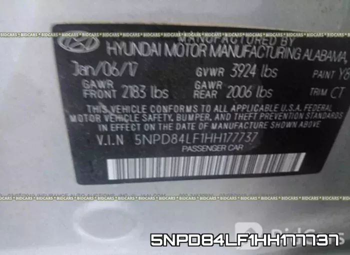 5NPD84LF1HH177737 фото 10