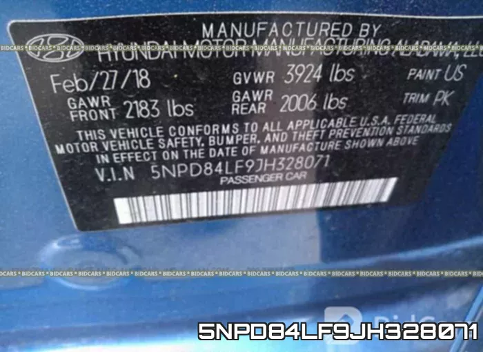 5NPD84LF9JH328071 фото 10