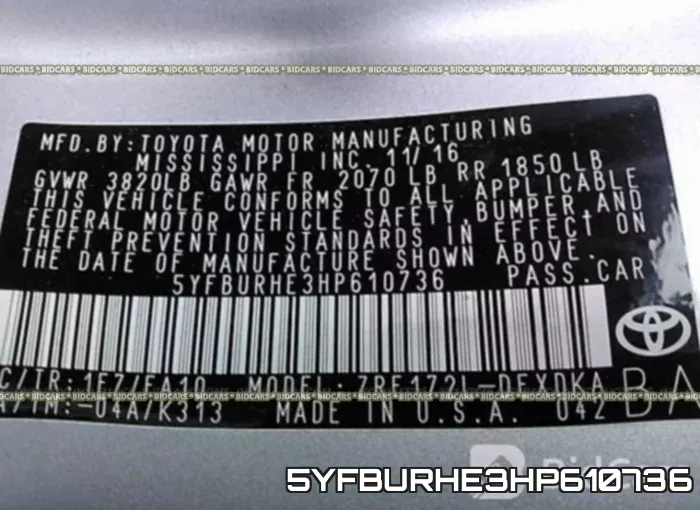 5YFBURHE3HP610736 фото 10