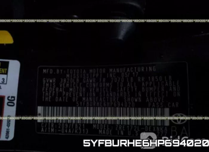 5YFBURHE6HP694020 фото 10