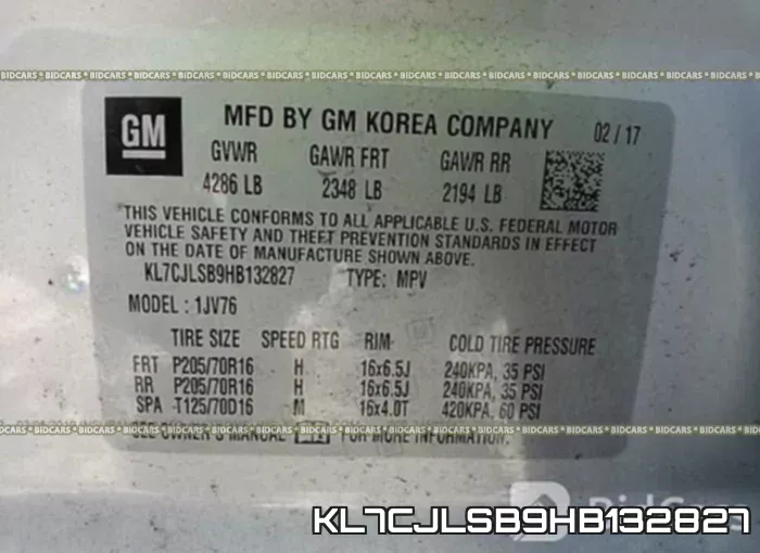 KL7CJLSB9HB132827 фото 10