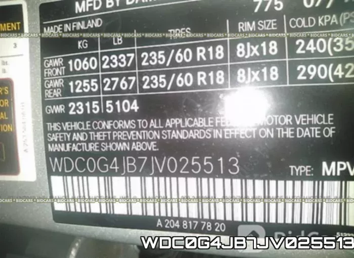 WDC0G4JB7JV025513 фото 10