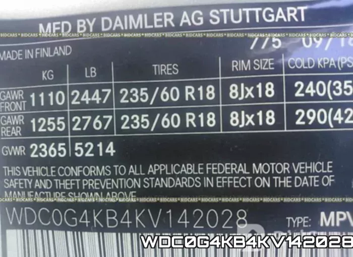 WDC0G4KB4KV142028 фото 10
