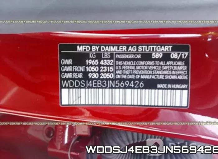 WDDSJ4EB3JN569426 фото 10