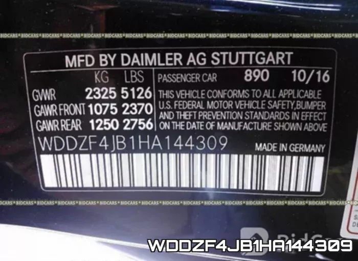 WDDZF4JB1HA144309 фото 10