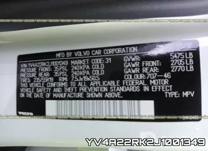 YV4A22RK2J1001349 фото 10