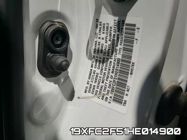 19XFC2F51HE014900 фото 2