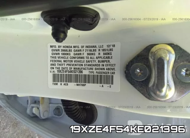 19XZE4F54KE021396 фото 10