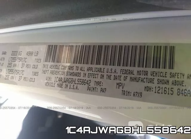 1C4AJWAG8HL558642 фото 9
