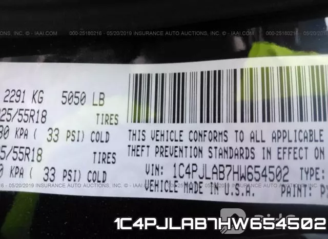 1C4PJLAB7HW654502 фото 10